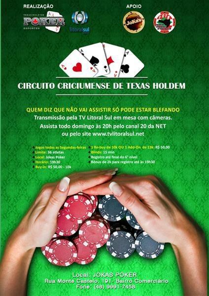 Programa Poker Esportes, da TV Litoral Sul, organiza torneio 