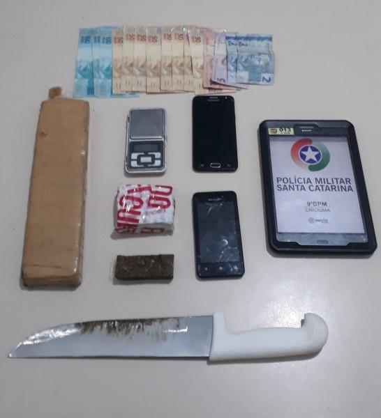 Polícia apreende mais de 700 gramas de maconha em Criciúma 