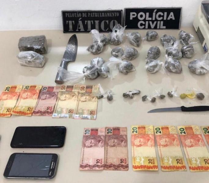 Trio é preso com um quilo de maconha em Tubarão