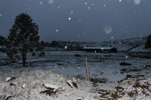 Chance de neve na Serra catarinense na madrugada de sexta-feira