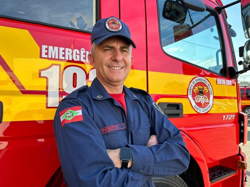Uma vida dedicada a profissão de bombeiro militar: 'foi a melhor coisa que eu fiz', conta subtenente do CBMSC