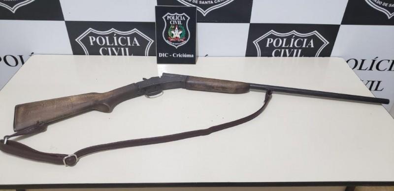 Polícia apreende arma de fogo em Criciúma 