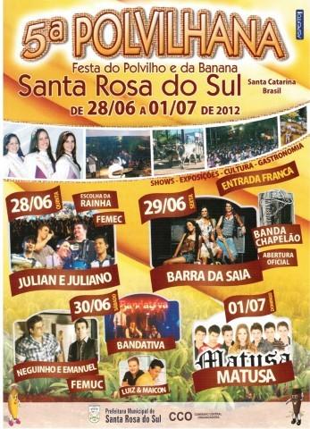 Festa Polvilhana começa nesta quinta-feira em Santa Rosa do Sul