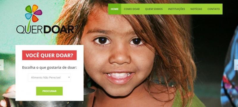 Site mostra aos internautas instituições que precisam de doações