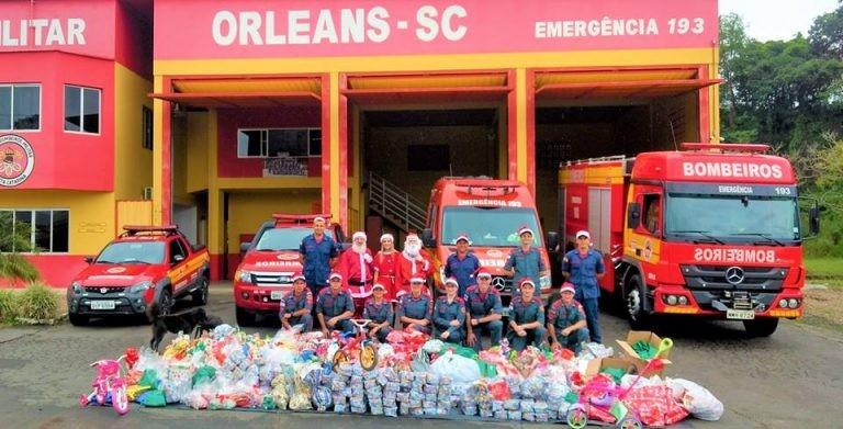 Lauro Müller adere à campanha Natal Solidário do Corpo de Bombeiros