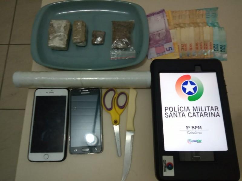 Casal é preso por tráfico de drogas em residencial