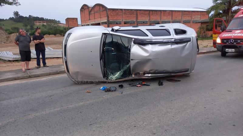 Motorista fica ferido em acidente em Morro da Fumaça