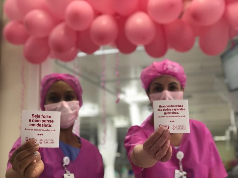 Outubro Rosa: ação especial no HSJosé reforça a importância da prevenção ao câncer de mama