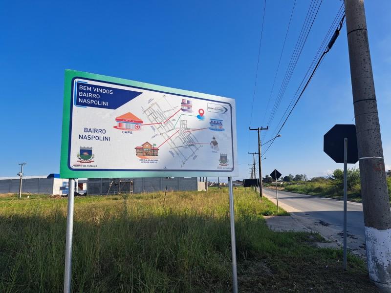 Placas de localização são instaladas nos bairros de Morro da Fumaça