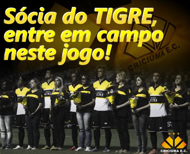 Sócias entrarão no gramado com os jogadores