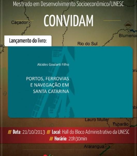 Livro sobre portos, ferrovias e navegação em SC será lançado na Unesc