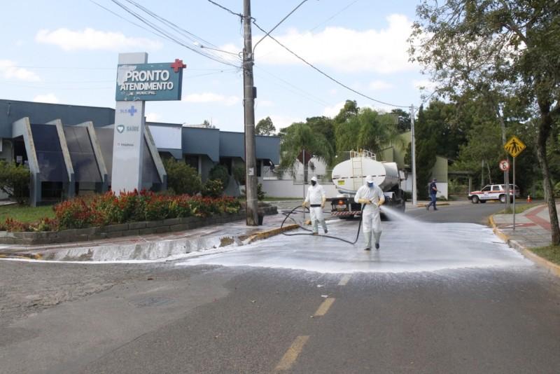 Forquilhinha: unidades de Saúde e espaços públicos recebem higienização 