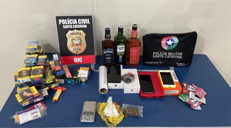 Operação Rapina: três presos, drogas apreendidas e objetos recuperados em Tubarão