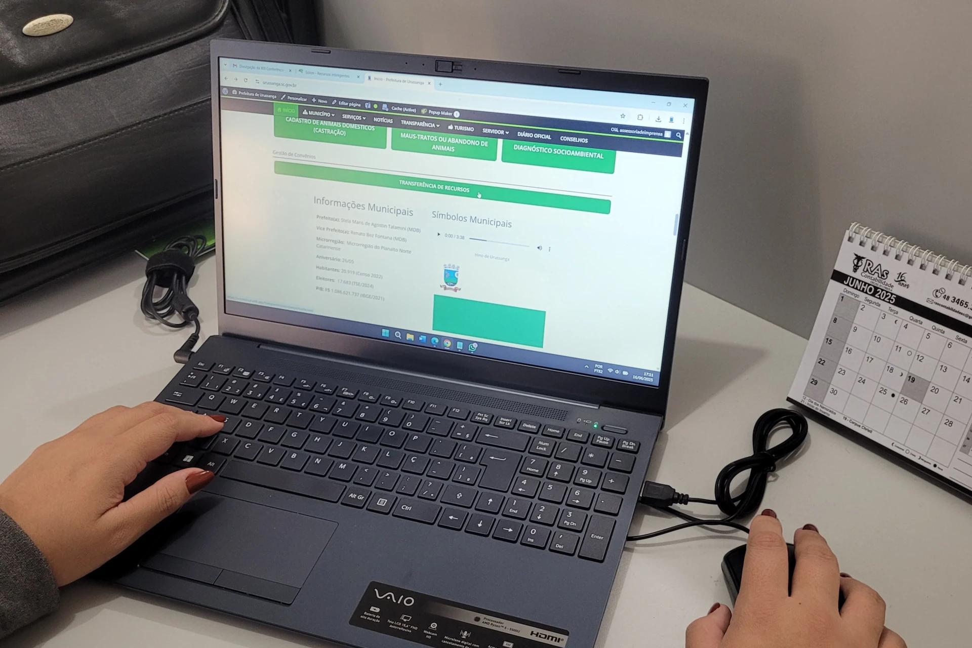 Urussanga adere a nova ferramenta para acompanhamento de repasses públicos