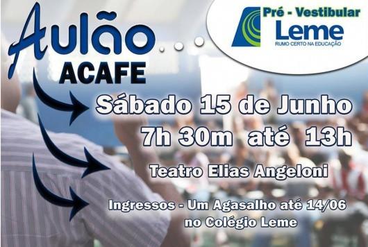 Colégio Leme promove Aulão da Acafe neste sábado em Criciúma