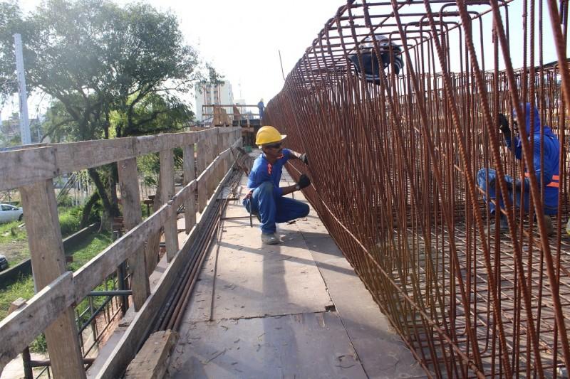 Construções de obras de artes especiais do Binário da Santos Dumont atingem 60%