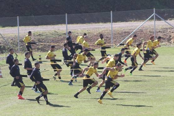 Grupo carvoeiro trabalha parte física
