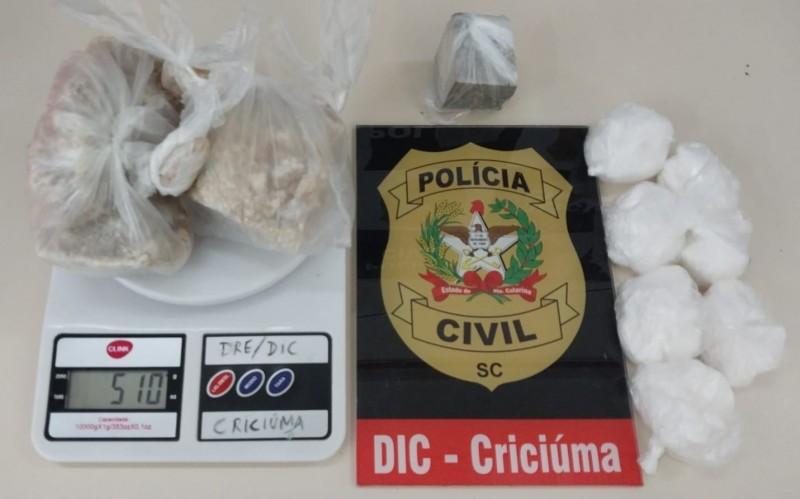 Polícia Civil apreende drogas escondida em casa de Criciúma