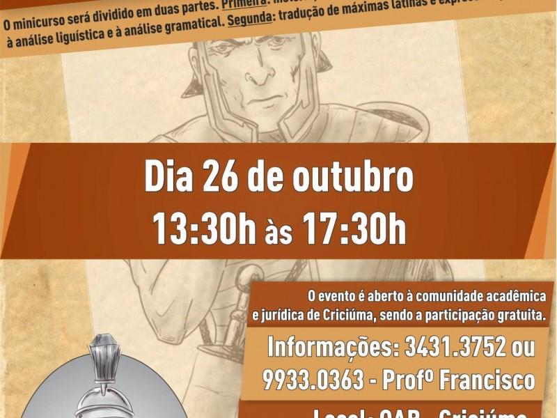 Curso de Direito da Esucri e OAB Criciúma oficina de língua latina