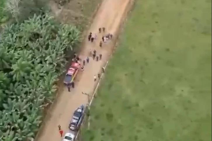 Imagens de helicóptero revelam cenário da queda de balão em Praia Grande