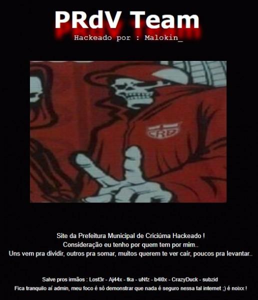 Após site da prefeitura de Criciúma ser hackeado, página está fora do ar