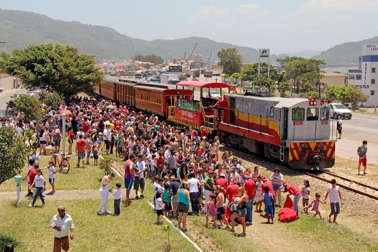 No Sul do Estado, Papai Noel chegará pelos trilhos