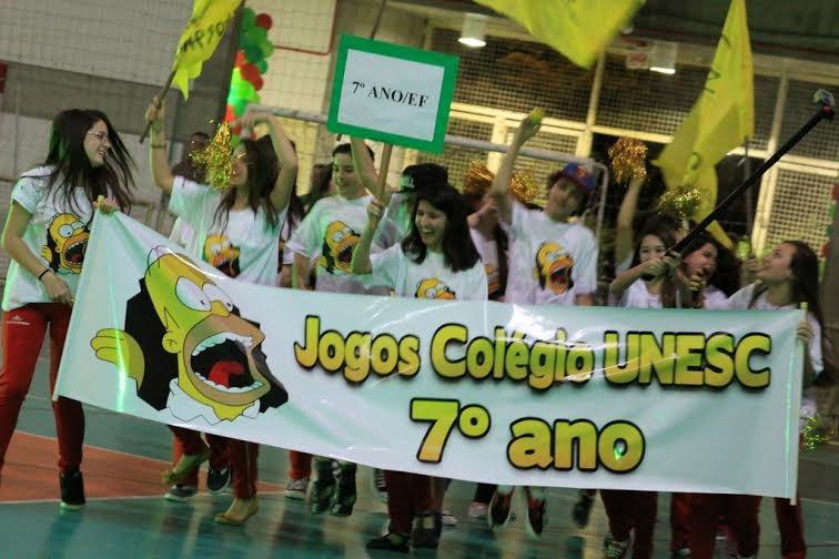 Sorrisos e animação na abertura dos Jogos do Colégio Unesc