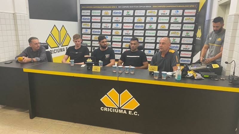 Reforços para defesa: Criciúma apresenta os atletas Raul, Rayan e Cristovam — foto 1